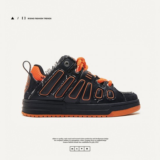 Black Orange Sneakers For Women And Men