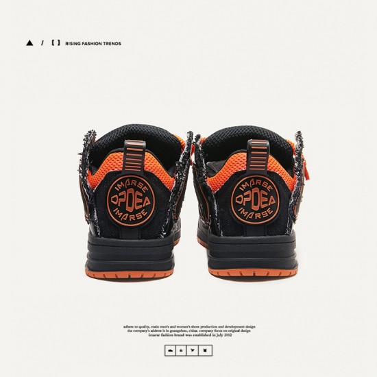 Black Orange Sneakers For Women And Men