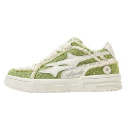 Green White Casual Shoes For Women And Men