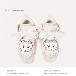 Pink White Sneakers For Women