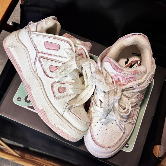 White Pink Sneakers For Women And Men