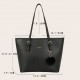 New Black Leather Tote Bag For Women