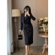 2024 New Black Women's Dress Set