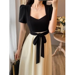 2024 new beige, black suit long skirt