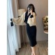 Womens two-piece suits Sweater coat knitted dress