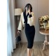 Womens two-piece suits Sweater coat knitted dress